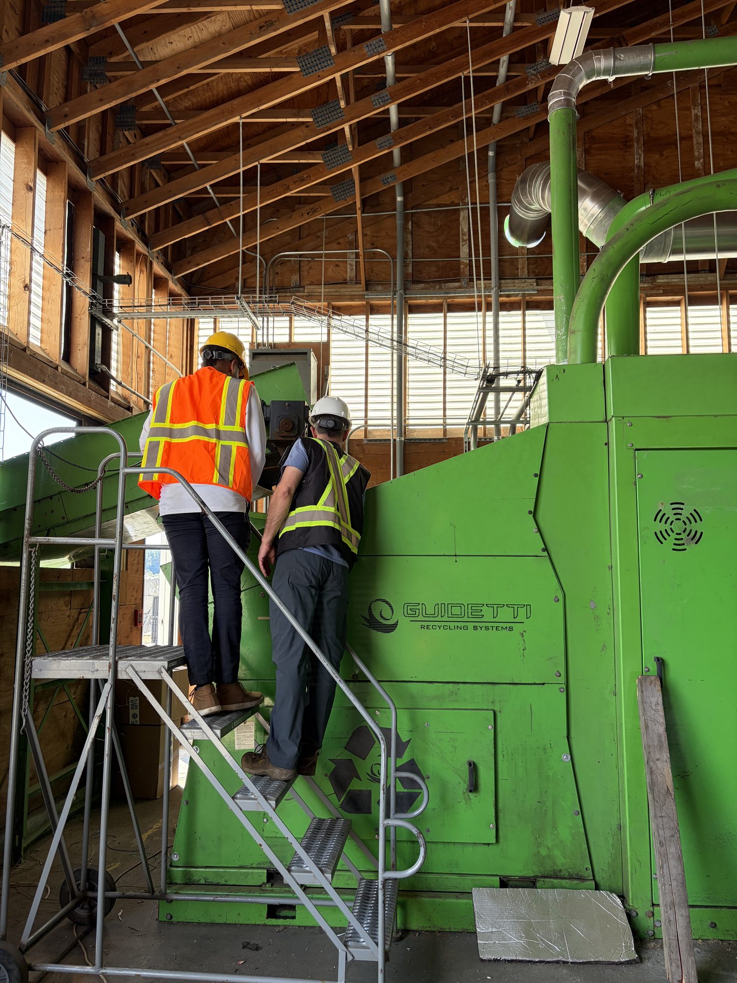 Skagit River Steel crew working on the baler