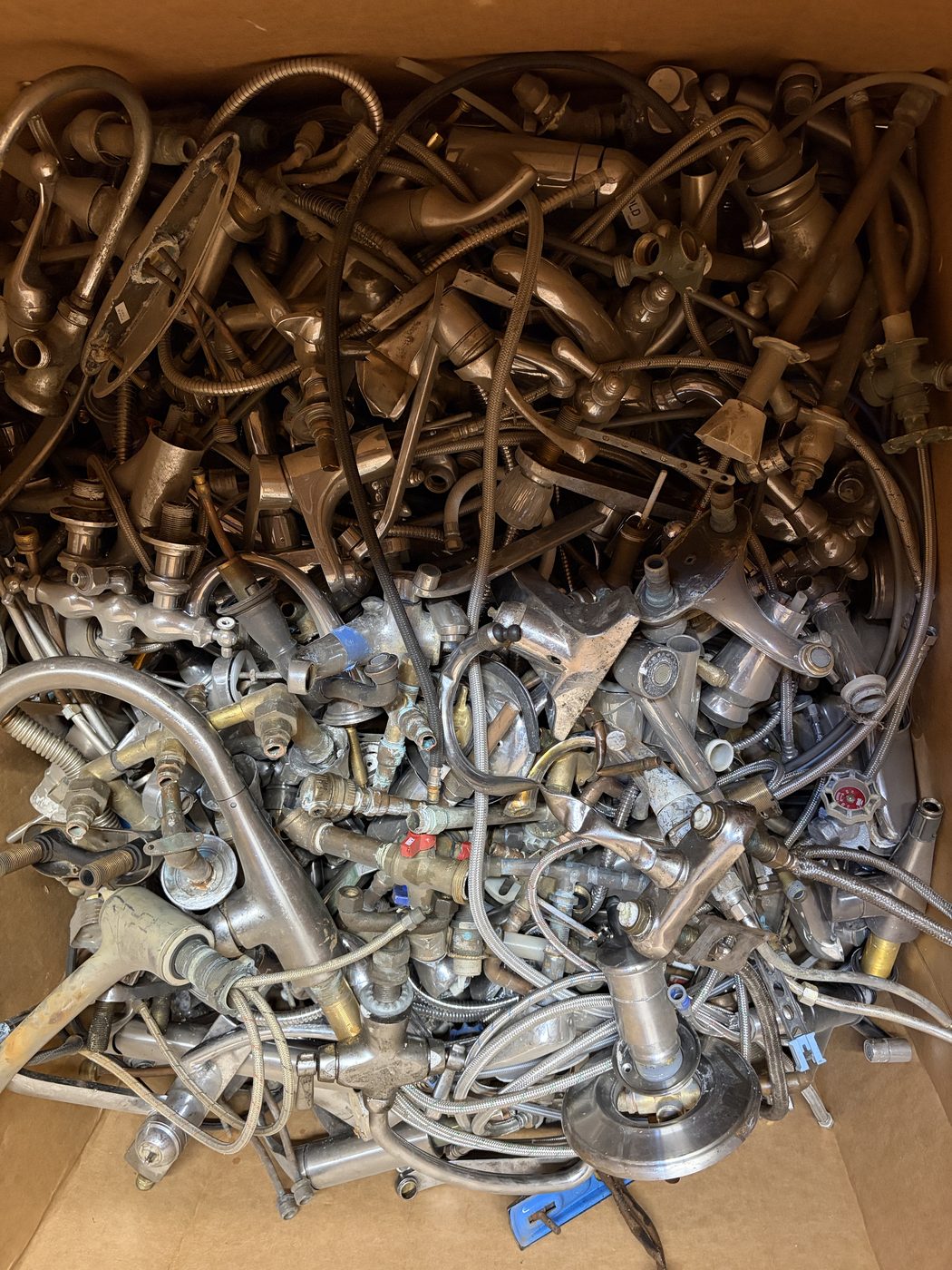 Copper pipe, brass fittings and electrical scrap from the trades